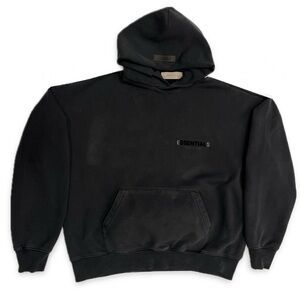 Fear of God Essentials Oversized Hoodie - Stretch Limo Black